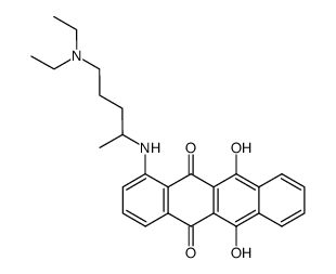 1-(4-Diethylamino-1-methyl-butylamino)-6,11-dihydroxy-5,12-naphthaceneguinon Structure