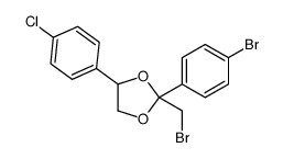 2-(bromomethyl)-2-(4-bromophenyl)-4-(4-chlorophenyl)-1,3-dioxolane Structure