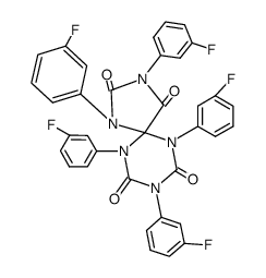 1,3,6,8,10-pentakis-(3-fluoro-phenyl)-1,3,6,8,10-pentaaza-spiro[4.5]decane-2,4,7,9-tetraone Structure