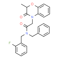 4H-1,4-Benzoxazine-4-acetamide,N-[(2-fluorophenyl)methyl]-2,3-dihydro-2-methyl-3-oxo-N-(phenylmethyl)-(9CI)结构式