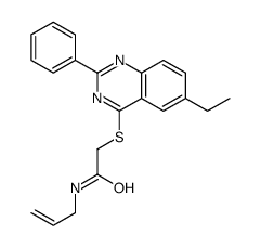 Acetamide, 2-[(6-ethyl-2-phenyl-4-quinazolinyl)thio]-N-2-propenyl- (9CI) picture