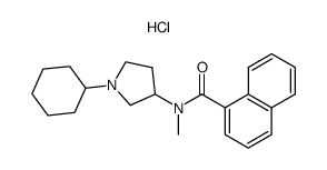 N-(1-Cyclohexyl-3-pyrrolidinyl)-N-methyl-1-naphthalene-carboxamide Hydrochloride Structure