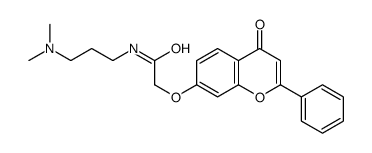 N-[3-(dimethylamino)propyl]-2-(4-oxo-2-phenylchromen-7-yl)oxyacetamide结构式