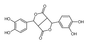 1,4-bis(3,4-dihydroxyphenyl)-1,3a,4,6a-tetrahydrofuro[3,4-c]furan-3,6-dione结构式