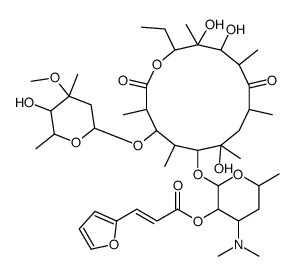 [4-(dimethylamino)-2-[[14-ethyl-7,12,13-trihydroxy-4-(5-hydroxy-4-methoxy-4,6-dimethyloxan-2-yl)oxy-3,5,7,9,11,13-hexamethyl-2,10-dioxo-oxacyclotetradec-6-yl]oxy]-6-methyloxan-3-yl] (E)-3-(furan-2-yl)prop-2-enoate Structure