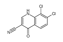 7,8-dichloro-4-oxo-1H-quinoline-3-carbonitrile Structure