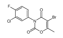 5-bromo-3-(3-chloro-4-fluoro-phenyl)-6-methyl-[1,3]oxazine-2,4-dione Structure