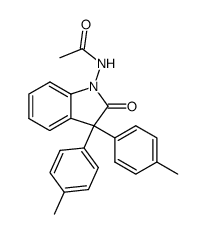 1-acetylamino-3,3-di-p-tolyl-1,3-dihydro-indol-2-one结构式