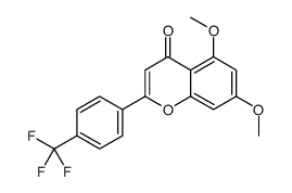 5,7-dimethoxy-2-[4-(trifluoromethyl)phenyl]chromen-4-one Structure