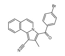 1-cyano-3-(4-bromobenzoyl)-2-methylpyrrolo[2,1-a]isoquinoline结构式