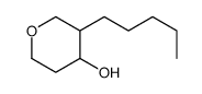 3-pentyloxan-4-ol结构式