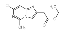 ethyl 2-(4-chloro-2-methyl-1,3,7-triazabicyclo[4.3.0]nona-2,4,6,8-tetraen-8-yl)acetate结构式