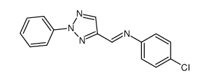 N-(4-chlorophenyl)-1-(2-phenyltriazol-4-yl)methanimine结构式
