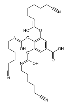 3,4,5-tris(5-cyanopentylcarbamoyloxy)benzoic acid Structure