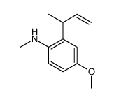 2-but-3-en-2-yl-4-methoxy-N-methylaniline Structure