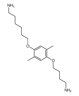 6-[4-(4-aminobutoxy)-2,5-dimethylphenoxy]hexan-1-amine结构式