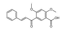 2,4-dimethoxy-5-(3-phenylprop-2-enoyl)benzoic acid Structure