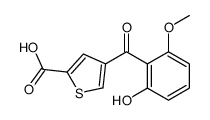 4-(2-hydroxy-6-methoxybenzoyl)thiophene-2-carboxylic acid结构式