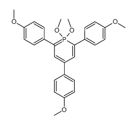 1,1-dimethoxy-2,4,6-tris-(4-methoxy-phenyl)-1λ5-phosphinine结构式