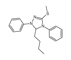 3-butyl-5-methylsulfanyl-2,4-diphenyl-3H-1,2,4-triazole结构式