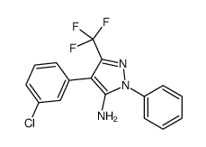 4-(3-chlorophenyl)-2-phenyl-5-(trifluoromethyl)pyrazol-3-amine Structure
