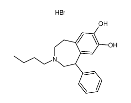 3-n-butyl-7,8-dihydroxy-1-phenyl-2,3,4,5-tetrahydro-1H-3-benzazepine hydrobromide结构式