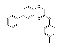 (4-methylphenyl) 2-(4-phenylphenoxy)acetate结构式