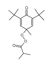 3,5-di-tert-butyl-1-methyl-4-oxocyclohexa-2,5-dien-1-yl 2-methylpropaneperoxoate结构式
