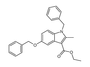 1-benzyl-5-benzyloxy-2-methyl-indole-3-carboxylic acid ethyl ester结构式