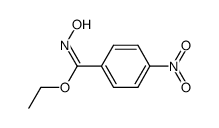(E)-4-nitro-benzohydroximic acid ethyl ester Structure
