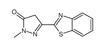 5-(1,3-benzothiazol-2-yl)-2-methyl-4H-pyrazol-3-one结构式