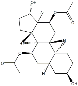5β-Androstane-3α,7α,12α,17β-tetrol 7,12-diacetate结构式