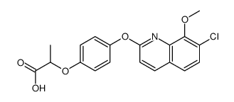 2-[4-(7-chloro-8-methoxyquinolin-2-yl)oxyphenoxy]propanoic acid Structure