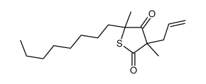 3,5-dimethyl-5-octyl-3-prop-2-enylthiolane-2,4-dione Structure