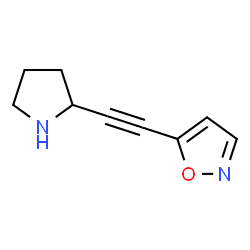 Isoxazole, 5-(2-pyrrolidinylethynyl)- (9CI) Structure