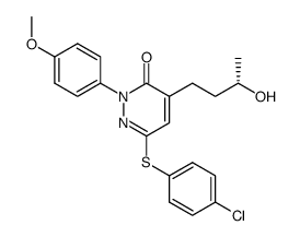 6-(4-Chloro-phenylsulfanyl)-4-((S)-3-hydroxy-butyl)-2-(4-methoxy-phenyl)-2H-pyridazin-3-one结构式