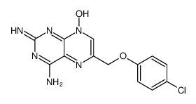 6-[(4-chlorophenoxy)methyl]-8-hydroxy-2-iminopteridin-4-amine Structure