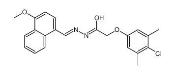 2-(4-chloro-3,5-dimethylphenoxy)-N-[(4-methoxynaphthalen-1-yl)methylideneamino]acetamide Structure