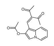 [1-(2-acetyl-3-oxobut-1-enyl)indolizin-2-yl] acetate Structure