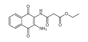 N-(3-Amino-1,4-dioxo-1,4-dihydro-naphthalen-2-yl)-malonamic acid ethyl ester结构式