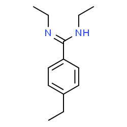 Benzenecarboximidamide, N,N,4-triethyl-, [C(E)]- (9CI) structure