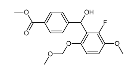 4-[(2-fluoro-3-methoxy-6-methoxymethoxy-phenyl)-hydroxy-methyl]-benzoicacidmethylester Structure