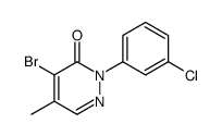 4-bromo-2-(3-chlorophenyl)-5-methylpyridazin-3-one Structure