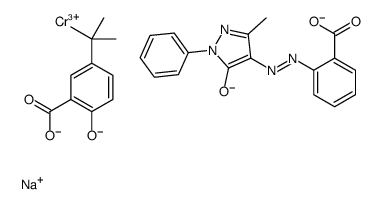 sodium [5-tert-butylsalicylato(2-)O1,O2][2-[(4,5-dihydro-3-methyl-5-oxo-1-phenyl-1H-pyrazol-4-yl)azo]benzoato(2-)]chromate(1-) picture