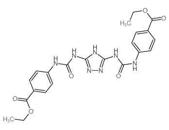 ethyl 4-[[5-[(4-ethoxycarbonylphenyl)carbamoylamino]-2H-1,2,4-triazol-3-yl]carbamoylamino]benzoate structure