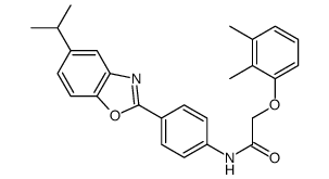 2-(2,3-dimethylphenoxy)-N-[4-(5-propan-2-yl-1,3-benzoxazol-2-yl)phenyl]acetamide Structure