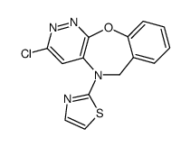 3-chloro-5-thiazol-2-yl-5,6-dihydro-benzo[f]pyridazino[3,4-b][1,4]oxazepine Structure