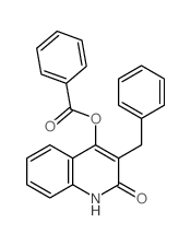 2(1H)-Quinolinone,4-(benzoyloxy)-3-(phenylmethyl)-结构式