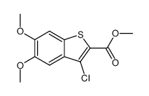 Benzo[b]thiophene-2-carboxylic acid, 3-chloro-5,6-dimethoxy-, methylester结构式
