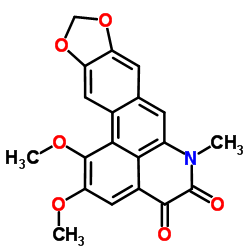 1,2-Dimethoxy-6-methyl-4H-benzo[de][1,3]benzodioxolo[5,6-g]quinoline-4,5(6H)-dione结构式